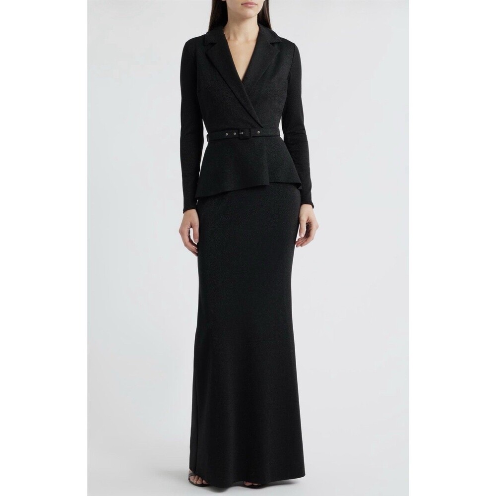 Chiara Boni La Petite Robe Thadira Long Sleeve  Midnight Women’s Dress Size 44